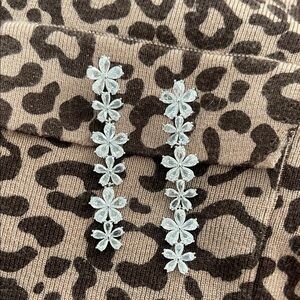 Floral Silver Earrings